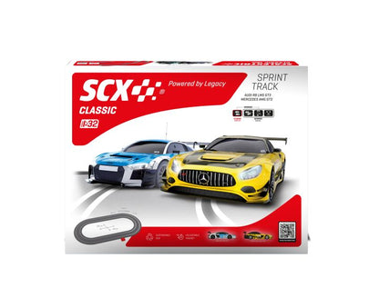 SCX Classic Sprint track set with 2 GT Cars - great starter set 1/32 Scale Analog
